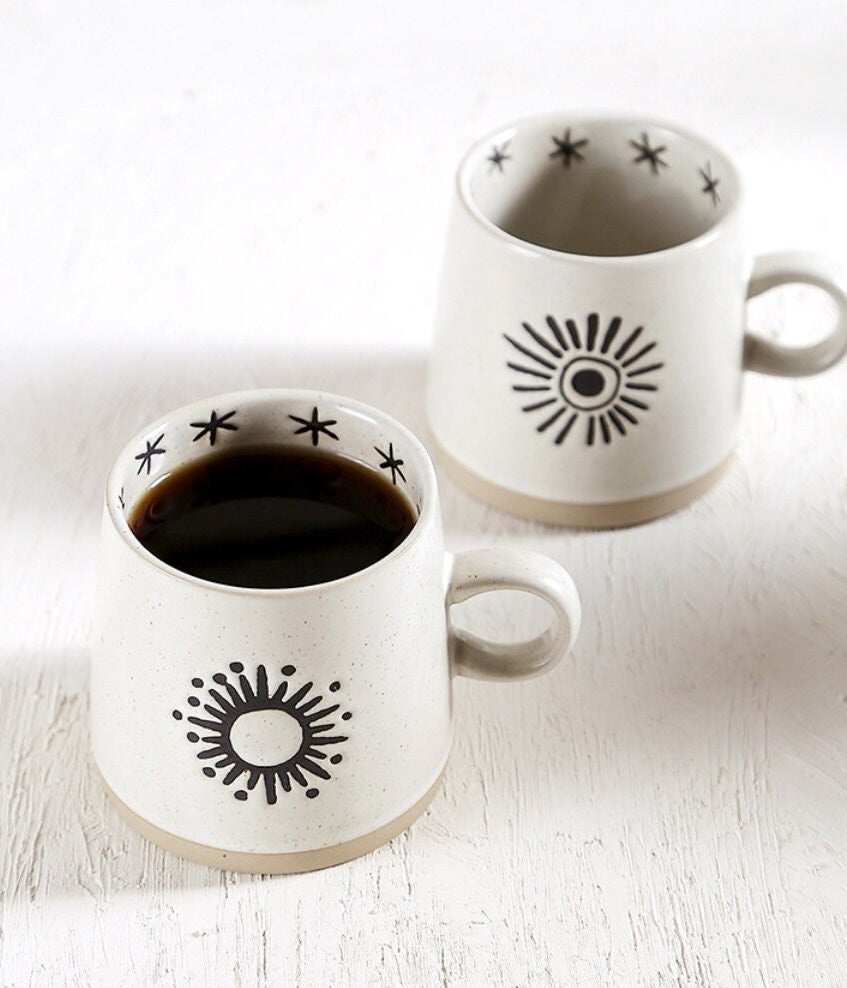 Ceramic coffee mugs/Handmade coffee mugs/BOHO mug/Pottery mug/Cute mugs/Handmade mugs/Boho gift/Couple mugs/couple gifts/matching mugs
