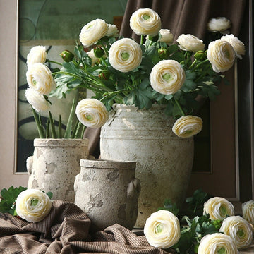 Ranunculus flower bouquet/Silk ranunculus/faux ranunculus/slik flower home decor/Artificial flowers/Real touch flowers/Bridal Shower flower