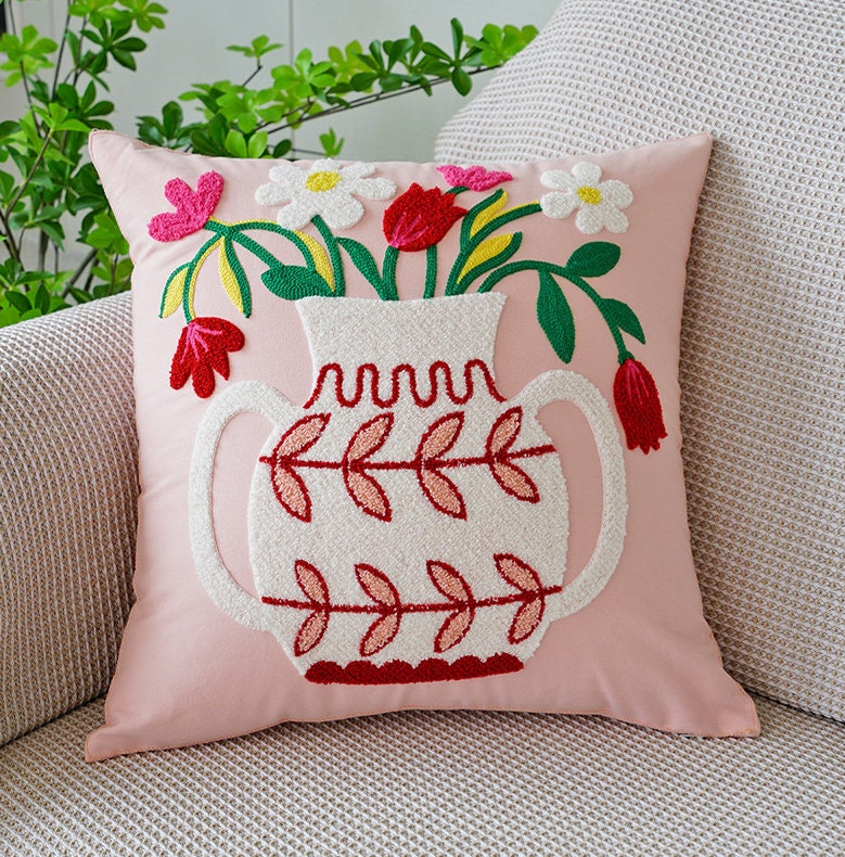 Daisy Flower throw pillow/Cute flower pillow case/Floral pillow covers/Decorative floral pillow case/Spring throw pillow cover/Spring decor